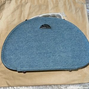 Christian Dior denim jewelry 10 inches wide 6 1/2 inches. Gorgeous.